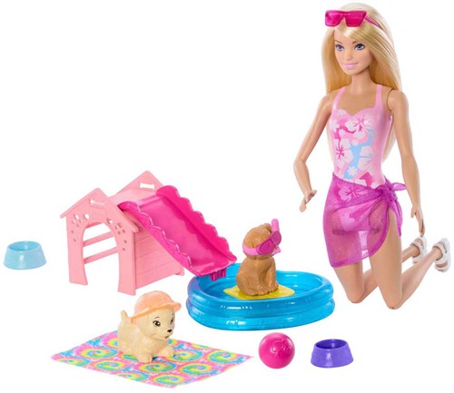 Mattel Barbie Welpen Pool Party Spielset - Barbie Puppenhaus Zubehör-2