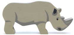 Tender Leaf Holztier Nashorn - graues Safaritier Spielzeugfigur