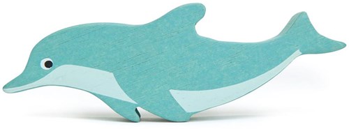 Tender Leaf Meerestier Delfin - Holz Spielfigur blau 13,4 cm