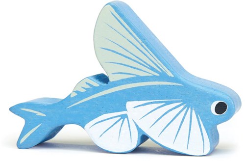 Tender Leaf Meerestier Holz fliegender Fisch Spielzeug blau pädagogisch