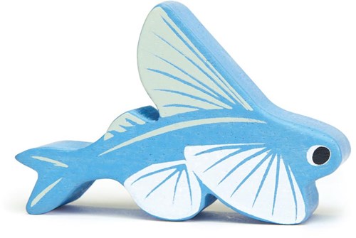 Tender Leaf Meerestier Holz fliegender Fisch Spielzeug blau pädagogisch-2