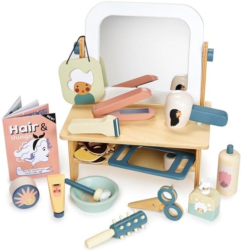 Tender Leaf Holz Friseursalon Spielset - Friseur Spielzeug für Kinder