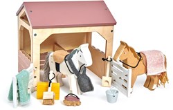 TENDER LEAF Haustierset Stall mit Ponys