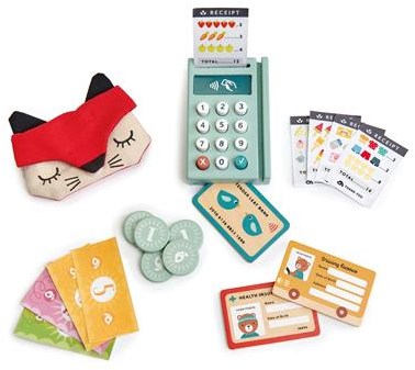 Tender Leaf Holzspielzeug Kasse Play Pay Pack - pädagogisches Rollenspiel