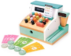 Tender Leaf Spielzeugkasse mit Scanner - Holzspielzeug für Rollenspiele