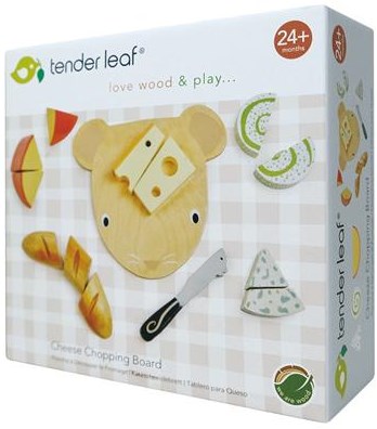 Tender Leaf Holz Spielzeug Käse Schneidebrett - Spielset für Kinder-3