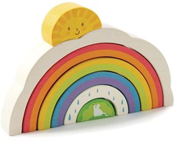 Tender Leaf Holzpuzzle Regenbogen Tunnel buntes Lernspielzeug