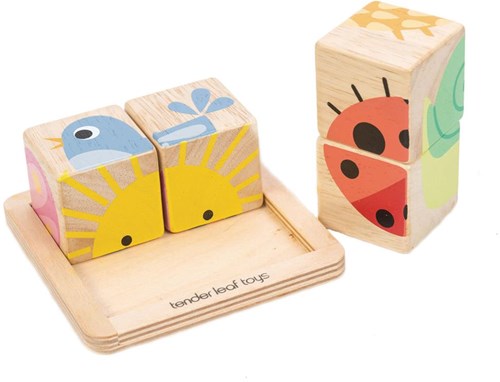 Tender Leaf Holz-Blöckenpuzzle - Lernspielzeug bunt für Kinder-3