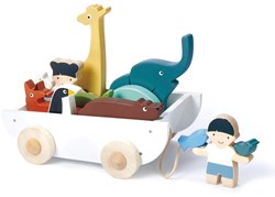 Tender Leaf Holzspielzeugboot Freundschaftsboot mit Tierfiguren