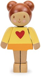Tender Leaf Puppenfamilie - Karamell Mädchen Holzspielzeug Puppe