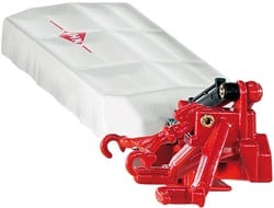 SIKU 2456, Kuhn Heckmähwerk, 1:32, Metall/Kunststoff, Weiß/Rot, Kompatibel mit SIKU Standard-Heckkupplung
