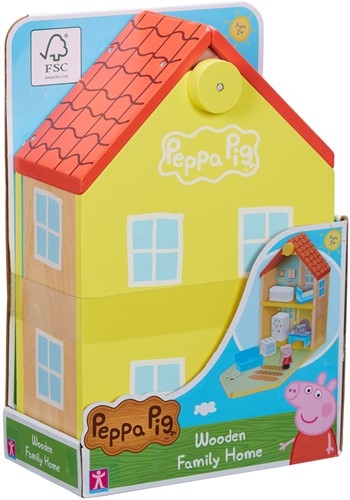 Peppa Pig Holz-Familienhaus (mit Figuren & Zubehör)