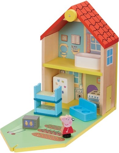 Peppa Pig Holz-Familienhaus (mit Figuren & Zubehör)-2