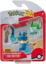 Pokemon Batte Figuur Set - Honedge, Bulbasaur, Frogadier, 3st.