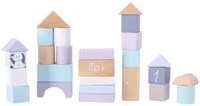 Jipy Holz Bausteine Spielzeugtonne 48-teilig für Kinder-3
