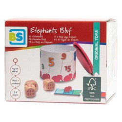 BS Toys Elefantenbluff - Würfelspiel für Kinder und Erwachsene - FSC Holz