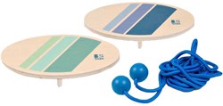 BS Toys Holz-Balancespiel für Zwei - Kinderspiel mit Seil