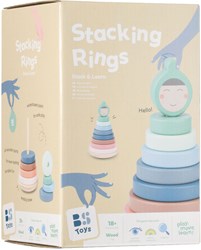 BS Toys Holz Stapelringe pädagogisches Spielzeug für Kleinkinder