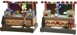 Lumineo LED Weihnachtsladen Szenerie Beleuchtung 10x16x15cm Dekoration