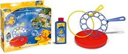 Pustefix Seifenblasenring: MULTI-BUBBLER, mit 2 großen Ringen + Brett + 250ml Pustefix, gemischte Farben, in Box, 5+