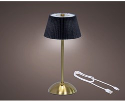 Lumineo LED Tischlampe schwarz wiederaufladbar - verstellbares Licht 30,5cm