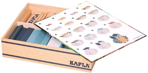 Kapla Bauset Holzplättchen Eule Koffer 120 Stück Spielzeug-3