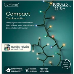 Lumineo LED Weihnachtsbeleuchtung kompakt farbwechselnd 1000 Lichter außen