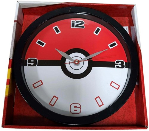 Accutime Pokémon Wanduhr Pokéball - Kinderzimmer Dekoration Uhr