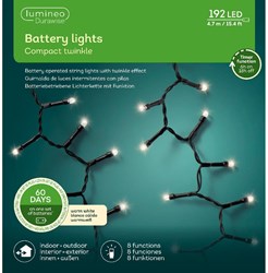 Lumineo Weihnachtsbeleuchtung LED kompakt 192 Lichter warmweiß Batterie