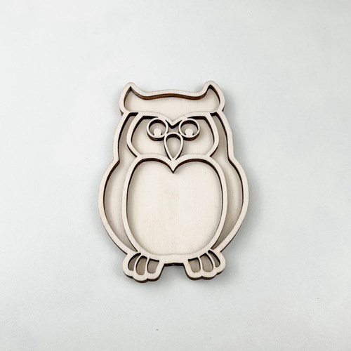 FiQ houten vulvorm Uil - 11,5×8,5 cm