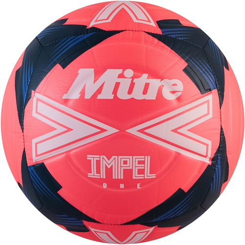 Mitre Impel One Football - Pink/White/Teal - 3