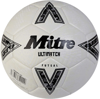 Mitre Futsal Fußball Ultimatch weiß schwarz silber Größe 4 Indoor