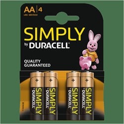 Goobay LR6 4-BL Duracell Simply Einwegbatterie AA Alkali