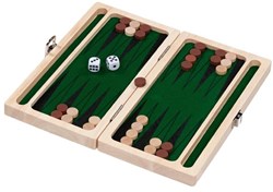 Goki Holz-Backgammon Spiel für Kinder und Erwachsene - FSC Holz