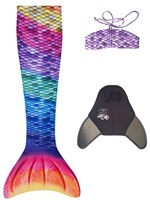 Kuaki Meerjungfrauenschwanz Spielzeug Set Rainbow XS - Schwimmschwanz für Kinder