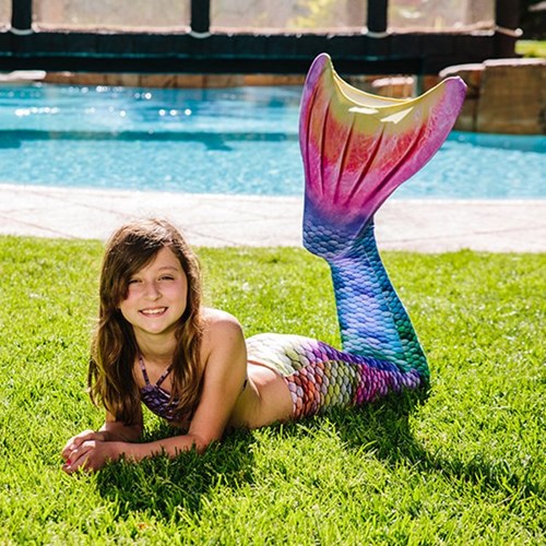 Kuaki Meerjungfrauenschwanz Spielzeug Set Rainbow XS - Schwimmschwanz für Kinder-3