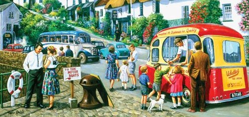 Gibsons Puzzle Ice Cream by the River 636 Teile Karton nachhaltig-2