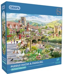 Gibsons Puzzle Puddle Ducks & Paddling 1000 Teile bunt nachhaltig
