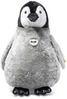 Steiff Plüsch Pinguin Flaps - Kuscheltier, hellgrau - 60 cm - weiches Spielzeug