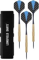 Longfield Games Dartset Steeltip Brass 22 Gramm im Etui Blau-2