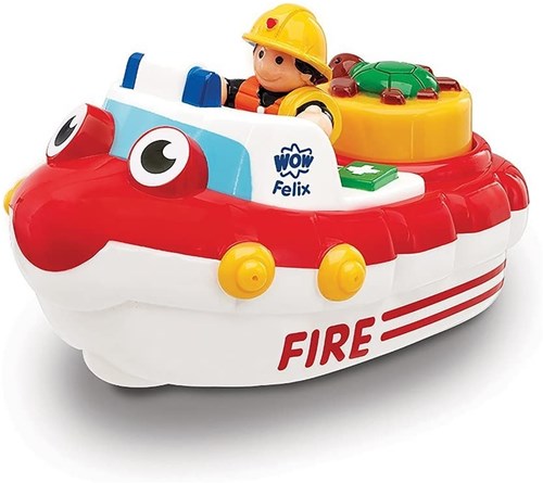 WOW Toys Feuerwehrboot Fireboat Felix - Spielzeugboot für Kinder