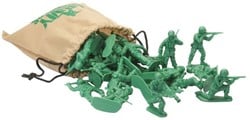 Keycraft Army Soldiers with Bag