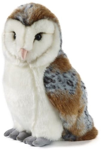 Living Nature Plüsch Eule barn owl groß 30cm Kuscheltier