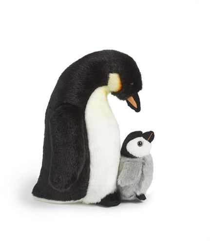 Living Nature Kuscheltier Pinguin mit Jungtier - Plüschtier