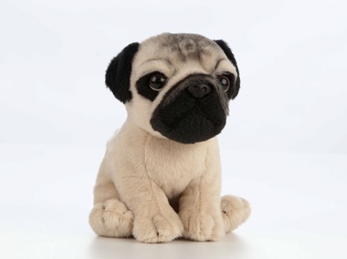 Living Nature Plüsch Mops Welpe Kuscheltier Hund 15 cm Geschenk
