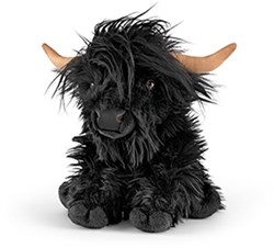 Living Nature Kuscheltier Black Highland Cow mit Sound - Plüschspielzeug