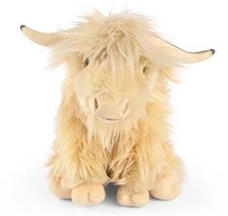 Living Nature Kuscheltier White Highland Cow mit Sound - Plüschtier