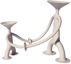 Moluk OOGI Spielfigur beige 12cm Silikon Gummi Saugnäpfe Spielzeug