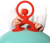 Moluk Beißspielzeug Noogi rot - Silikon Babyspielzeug-2