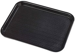 Kunststoff Tablett schwarz Serviertablett 41,5x31cm stapelbar rutschfest
